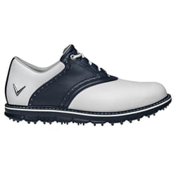 Callaway Golf Mens M597 LUX Leather Upper Spikeless Cushioned Golf Shoes - UK 7, White/Navy