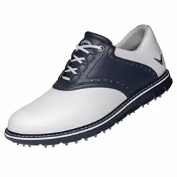 Callaway Golf Mens M597 LUX Leather Upper Spikeless Cushioned Golf Shoes - UK 7, White/Navy