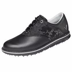 Callaway Golf Mens M597 LUX Leather Upper Spikeless Cushioned Golf Shoes - UK 7, Black/Black