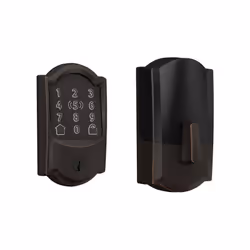 Schlage BE499WB CAM 716 Encode Plus WiFi Deadbolt Smart Lock  Keyless Entry Touchscreen Door Lock with Camelot Trim  Aged Bro ...