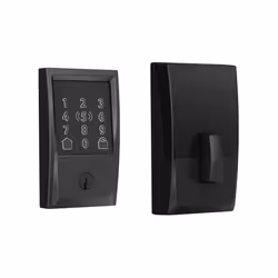 Schlage BE499WB CEN 622 Encode Plus WiFi Deadbolt Smart Lock  Keyless Entry Touchscreen Door Lock with Century Trim  Matte Bl ...