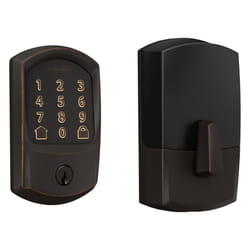 SCHLAGE BE489WB GRW 716 Encode WiFi Deadbolt Smart Lock  Keyless Entry Touchscreen Door Lock with Greenwich Trim  Aged Bronze