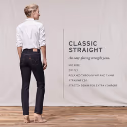 Levi's Women's Classic Straight Jeans  Lapis Dark Horse  34 US 18 S