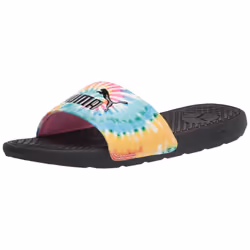 PUMA womens Cool Cat Slide Sandal  Phlox Pink-elektro Aqua-puma Black