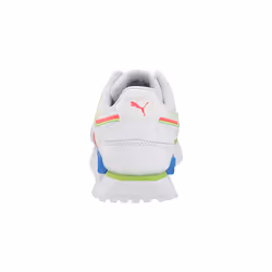 PUMA Men's FUTURE RIDER DOUBLE SPECTRA Sneaker  Puma White-Sunblaze-Green Glare  13