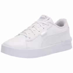 PUMA unisex child Jada Sneaker Puma White-puma White-puma Silver 5 Big Kid US