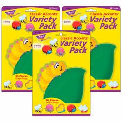 TREND Bright Bugs Classic Accents Variety Pack 36 Per Pack 3 Packs