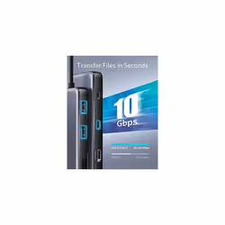 Anker USB C Hub, PowerExpand 8-in-1 USB C Adapter, with 100W Power Delivery, 4K 60Hz HDMI Port, 10Gbps USB C and 2 USB A Data Ports, Ethernet Por