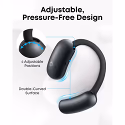 soundcore AeroFit 2 by Anker, Open-Ear Headphones, Adjustable Ear Hooks, Snug Fit, Rich Bass, Hi-Res Wireless Audio, 42H Play, Bluetooth 5.4, Wireless