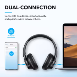 Soundcore A3004311 headphones/headset Wireless Head-band Calls/Music/Sport/Everyday USB Type-C Bluetooth Black - Additional view 7