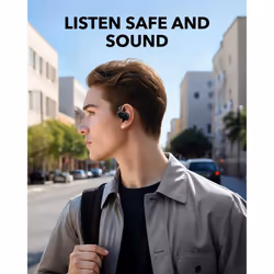 soundcore V20i by Anker Open-Ear Headphones, Adjustable Ear Hooks, Ultra-Comfort, Snug Fit, Powerful Sound, Clear Calls, IP55, LED Lights, 36H