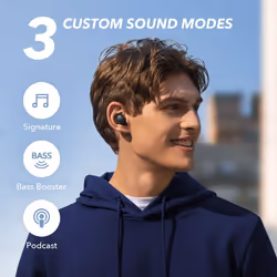 Wireless Earbuds, Soundcore by Anker Life A1 Bluetooth Earbuds, Powerful Customized Sound, 35H Playtime, Wireless Charging, USB-C Fast Charge, IPX7 Wa