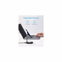 Anker Wireless Charging Stand, PowerWave 2-in-1 Magnetic Stand Lite with 5 ft USB-C Cable, Charging Stand Only for iPhone 13/13 Pro /13 Pro Max /13