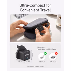 USB C Plug, Anker 20W USB C Charger - Fast Charging PowerPort III Cube