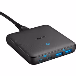 Anker USB C Plug, 543 Charger (65W II), PIQ 3.0 & GaN 4-Port Slim Fast Wall Charger, with Dual USB C Ports (45W Max), for...