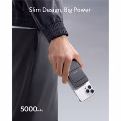 Anker 622 Magnetic Battery (MagGo), 5000mAh Foldable Magnetic Wireless Portable Charger and USB-C for iPhone 13/12 Series...