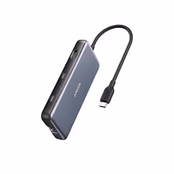 Anker 555, USB Type-C, HDMI, RJ-45, USB 3.2 Gen 1 (3.1 Gen 1) Type-A, USB Type-C, MicroSD (TransFlash), SD, 10000 Mbit/s, 60  ...