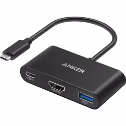 Anker PowerExpand, USB Type-C, HDMI, USB 3.2 Gen 1 (3.1 Gen 1) Type-A, USB Type-C, 5000 Mbit/s, 30 Hz, Black, 100 W