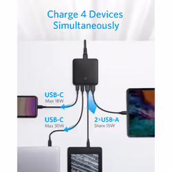 Anker 543 Powerport Atom III Universal Black Fast charging Indoor - Additional view 5