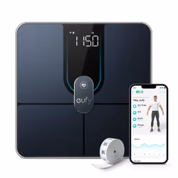 Eufy Smart Scale P2 Pro, Digital Bathroom Scale, Wi - Fi, Bluetooth, IPX5 Waterproof, ITO, 3D Model, 16 Measurements include ...