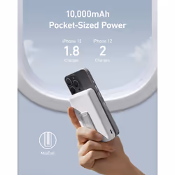 Power Bank, 633 Magnetic Battery, 10,000mAh Foldable Magnetic Wireless Portable Charger, Only for iPhone 15/15 Plus/15 Pro/15 Pro Max, iPhone 14/13/12