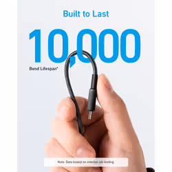 Anker Braided USB-C to USB-C Charging Cable 1.8 m, Black - Additional view 4