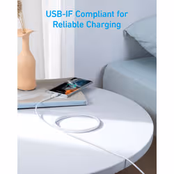 Anker Braided USB-A to USB-C Charging Cable 1.8 m, White - Additional view 5