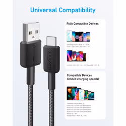 Anker 322 USB cable 1.8 m USB A USB C Black - Additional view 5