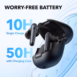 soundcore by Anker Liberty 4 NC Adaptive Noise Cancelling Earbuds, 98.5% Noise Reduction to Ears and Environment, Hi-Res Sound, 50H Battery