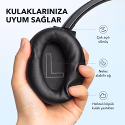 Soundcore Q20i Headset Wired Head-band Calls/Music USB Type-C Bluetooth Black - Additional view 5