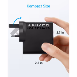 USB C Plug, Anker 100W USB C Charger, Compact and Foldable Fast MacBook Charger, For MacBook Pro, MacBook Air, Samsung Galaxy, iPad Pro, and All USB C