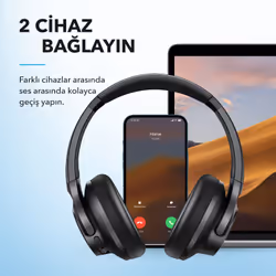 Soundcore A3004-Mavi Headset Wired Head-band Calls/Music USB Type-C Bluetooth Blue - Additional view 6