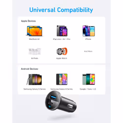 Anker A2735G11 mobile device charger Headphones, Smartphone, Tablet, Universal Black Cigar lighter Auto - Additional view 5