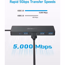 Anker Ultra Slim USB Type-C 5000 Mbit/s Black