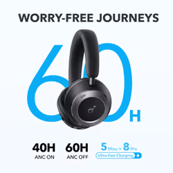 Soundcore Space One Pro Headset Wireless Head-band Calls/Music Bluetooth Black - Additional view 5