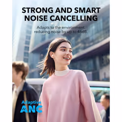 Soundcore A30i by Anker  Smart Noise Cancelling Earbuds  Lipstick-Shaped Stylish Design  Tiny  Lightweight Comfort  Clear Sound  IP54  15H P