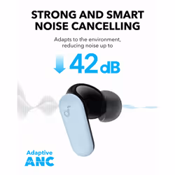 Soundcore P30i by Anker Noise Cancelling Earbuds  Strong and Smart Noise Cancelling  Powerful Bass  45H Playtime  2-in-1 Case and Phone Stan