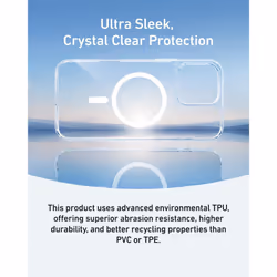 Anker MagGo Clear Magnetic Phone Case for iPhone 16 Pro  Ultra-Slim and Durable Protective Cover  iPhone Case Compatible with MagSafe  Clear Case Excl