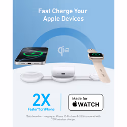 Anker B25M8H21 mobile device charger Headphones, Headset, Smartphone, Smartwatch White Wireless charging Fast charging Indoor - Additional view 4