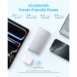 Anker Zolo Power Bank, 10,000mAh Portable Charger 22.5W Output with Built-in USB-C Cable, Black - Additional view 3