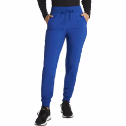 EDS Essentials Jogger Scrubs for Women Drawstring Scrub Pants DK065 L Galaxy Blue