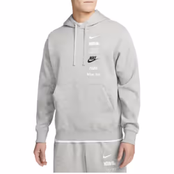 NIKE DX0783 Mens Fleece Hoodie - Grey, M
