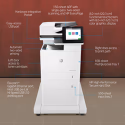 HP LaserJet Enterprise MFP M635fht - Additional view 8