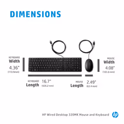 HP Wired Desktop 320MK Mouse and Keyboard - Additional view 6