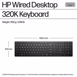 HP Wired Desktop 320K Keyboard - Additional view 4