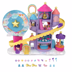 Polly Pocket RAINBOW FUNLAND Theme Park Playset, Action/Adventure, 4 yr(s), Multicolour, Plastic