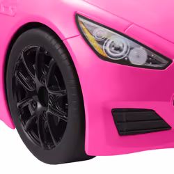 Barbie Pink Convertible Vehicle Toy with Rolling Wheels
