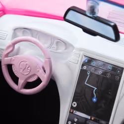 Barbie Pink Convertible Vehicle Toy with Rolling Wheels - Additional view 4