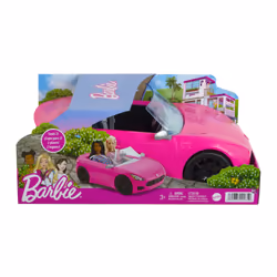 Barbie Pink Convertible Vehicle Toy with Rolling Wheels - Additional view 6