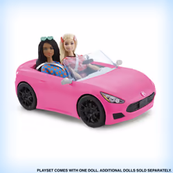 Barbie Pink Convertible Vehicle Toy with Rolling Wheels - Additional view 8